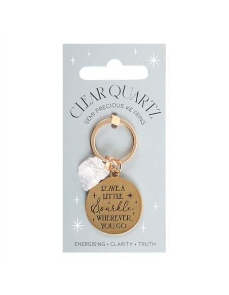 Leave a Little Sparkle Clear Quartz Crystal Keyring MG_93023 - pic 137991 | FastDaddyshop