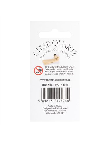 Leave a Little Sparkle Clear Quartz Crystal Keyring MG_93023