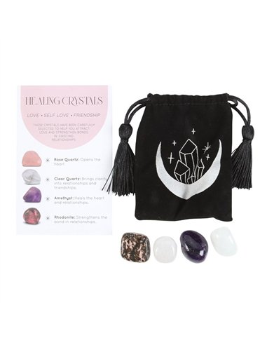 Love Healing Crystal Set with Moon Trinket Dish MG_95522