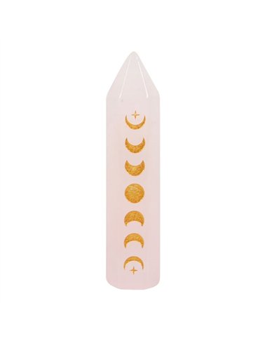 5cm Rose Quartz Moon Phase Crystal Point MG_95722