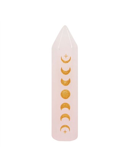 5cm Rose Quartz Moon Phase Crystal Point MG_95722 - pic 138033 | FastDaddyshop