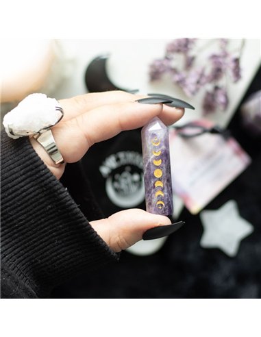 5cm Amethyst Moon Phase Crystal Point MG_95822