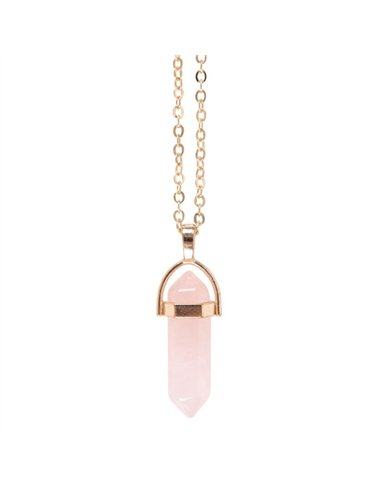 Rose Quartz Crystal Necklace Card MG_96122