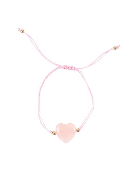 You Are Loved Rose Quartz Crystal Heart Bracelet MO_17425 - pic 138081 | FastDaddyshop