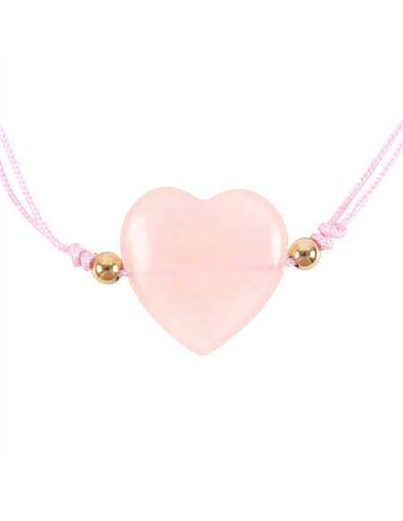 You Are Loved Rose Quartz Crystal Heart Bracelet MO_17425 - pic 138082 | FastDaddyshop
