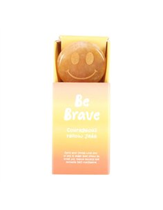 Be Brave Yellow Jade Happy Face Crystal MO_17925