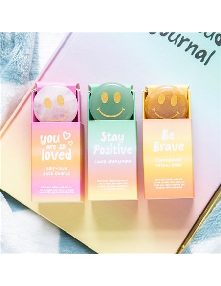 Be Brave Yellow Jade Happy Face Crystal MO_17925 - pic 138103 | FastDaddyshop