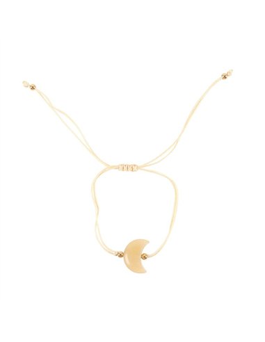 Be Brave Yellow Jade Crystal Moon Bracelet MO_45325