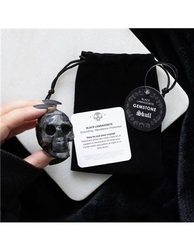 Black Labradorite  Crystal Skull MT_15224