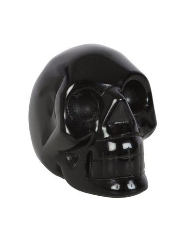 Black Obsidian Crystal Skull MT_15324