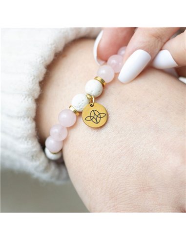Self Love Rose Quartz Crystal Essential Oil Bracelet RT_00002