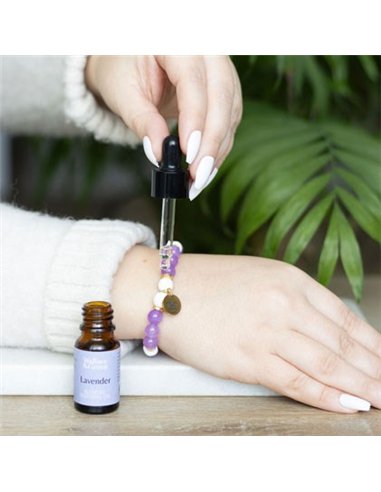 Anti-Anxiety Amethyst Crystal Essential Oil Bracelet RT_00004