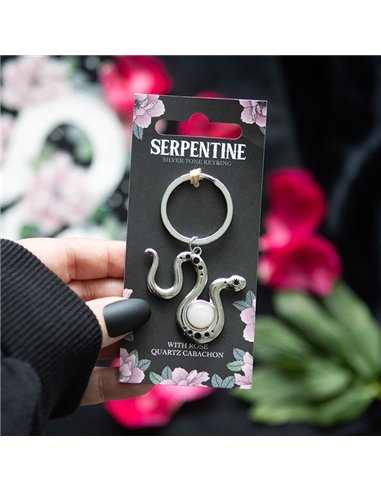Snake Keyring with Rose Quartz Crystal SN_19225