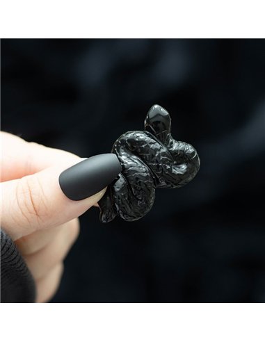Black Obsidian Crystal Snake SN_19425