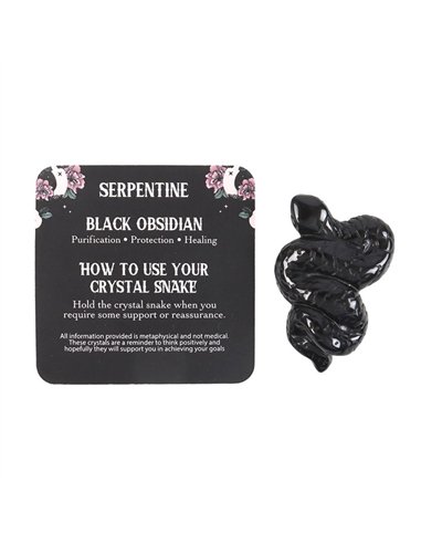 Black Obsidian Crystal Snake SN_19425