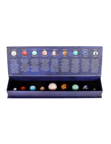 Solar System Gemstone Crystal Sphere Set  SO_06825