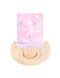 Natural Crystal Crescent Moon Tarot Card Stand TC_86724