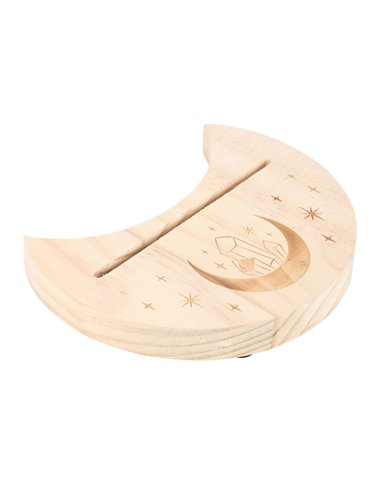 Natural Crystal Crescent Moon Tarot Card Stand TC_86724