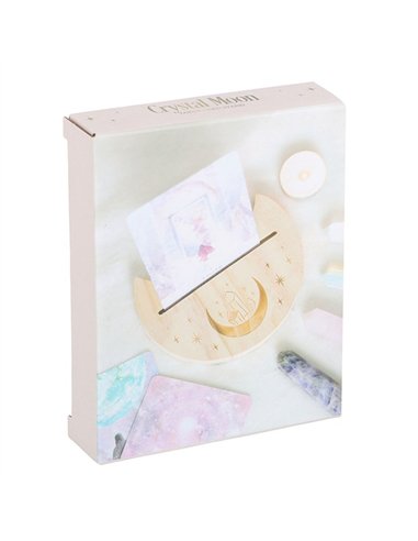 Natural Crystal Crescent Moon Tarot Card Stand TC_86724