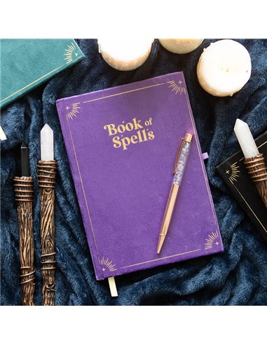 Book of Spells Journal with Amethyst Crystal Pen WA_30025