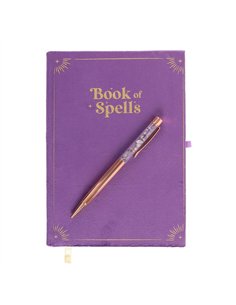 Book of Spells Journal with Amethyst Crystal Pen WA_30025