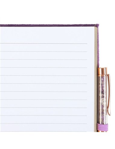 Book of Spells Journal with Amethyst Crystal Pen WA_30025