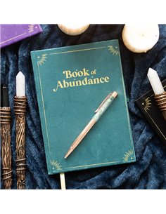Book of Abundance Journal with Green Aventurine Crystal Pen WA_30125 2