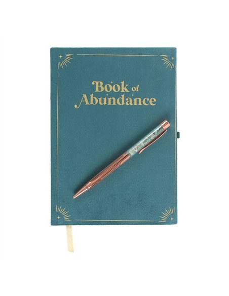 Book of Abundance Journal with Green Aventurine Crystal Pen WA_30125 - pic 138224 | FastDaddyshop