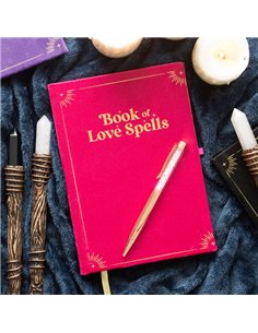 Book of Love Spells Journal with Rose Quartz Crystal Pen WA_30225 2