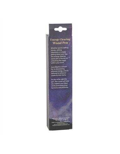 Energy Clearing Aura Quartz Crystal Wand Pen WA_30425