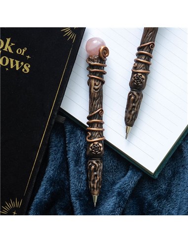 Romance Rose Quartz Crystal Wand Pen WA_30625