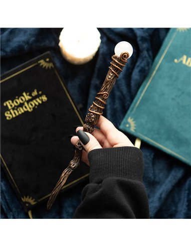 Energy Clearing Aura Quartz Crystal Wand with Pouch WA_31325