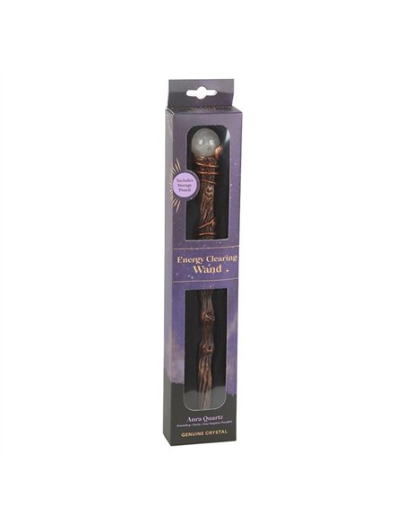 Energy Clearing Aura Quartz Crystal Wand with Pouch WA_31325 - pic 138277 | FastDaddyshop