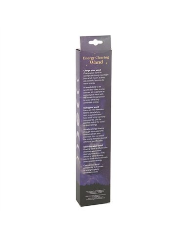Energy Clearing Aura Quartz Crystal Wand with Pouch WA_31325