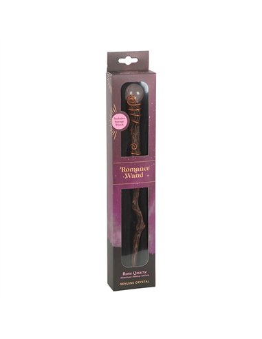 Romance Rose Quartz Crystal Wand with Pouch WA_31525