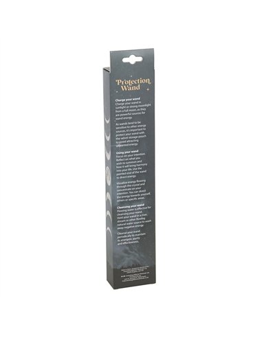 Protection Black Obsidian Crystal  Wand with Pouch WA_31625