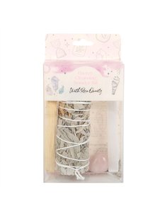 Smudge Kit with Rose Quartz Crystal WT_67123