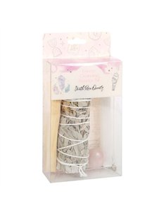 Smudge Kit with Rose Quartz Crystal WT_67123 2
