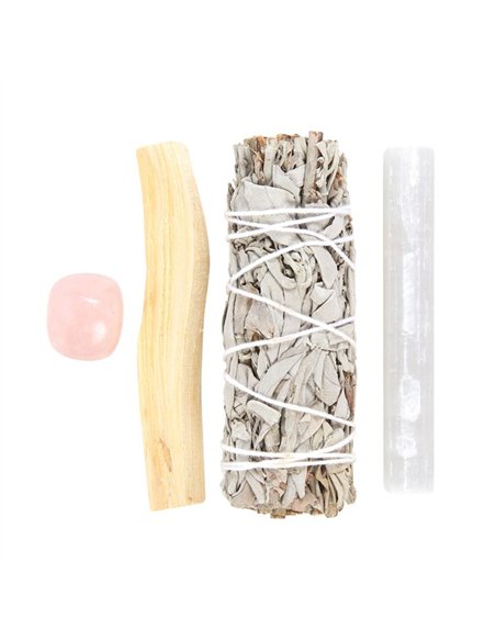 Smudge Kit with Rose Quartz Crystal WT_67123 - pic 138307 | FastDaddyshop