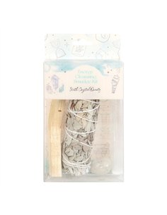 Smudge Kit with Clear Quartz Crystal WT_67223
