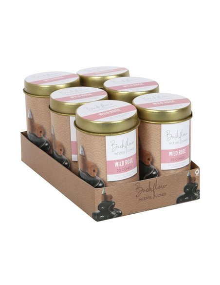 6 Tins of Elements Wild Rose Jumbo Backflow Cones BC_61022 - pic 138320 | FastDaddyshop