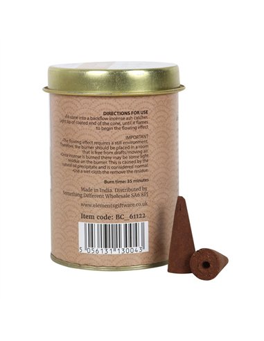 6 Tins of Elements Palo Santo Jumbo Backflow Cones BC_61122