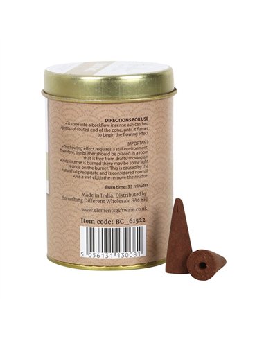 6 Tins of  Elements Lemon Grass Jumbo Backflow Cones BC_61522