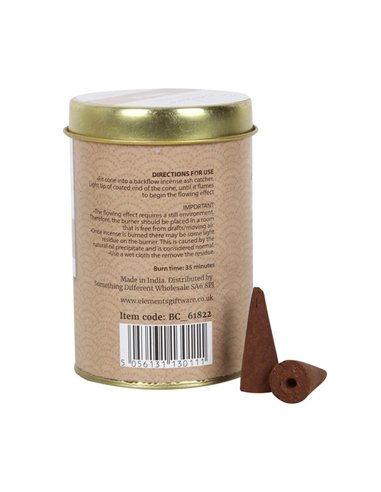 6 Tins of  Elements Vanilla Jumbo Backflow Cones BC_61822