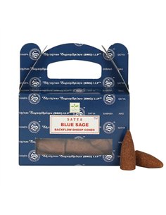Set of 6 Packets of Blue Sage Backflow Dhoop Cones by Satya BF_03270 2