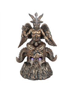 Gold Baphomet LED Backflow Incense Burner BF_13631
