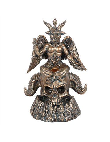Gold Baphomet LED Backflow Incense Burner BF_13631