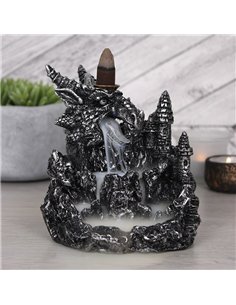 Silver Dragon Backflow Incense Burner With Light BF_21628 2