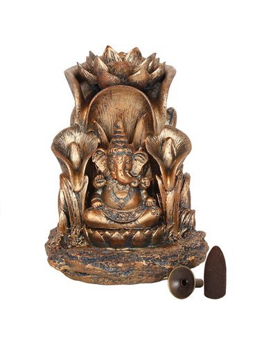 Bronze Ganesh Backflow Incense Burner BF_21928