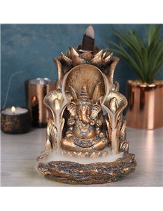 Bronze Ganesh Backflow Incense Burner BF_21928 2